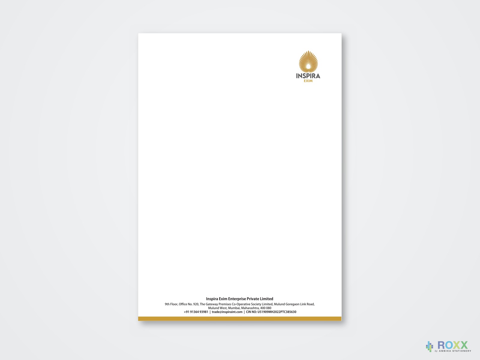 Export Co. Letterhead — Inspira Exim