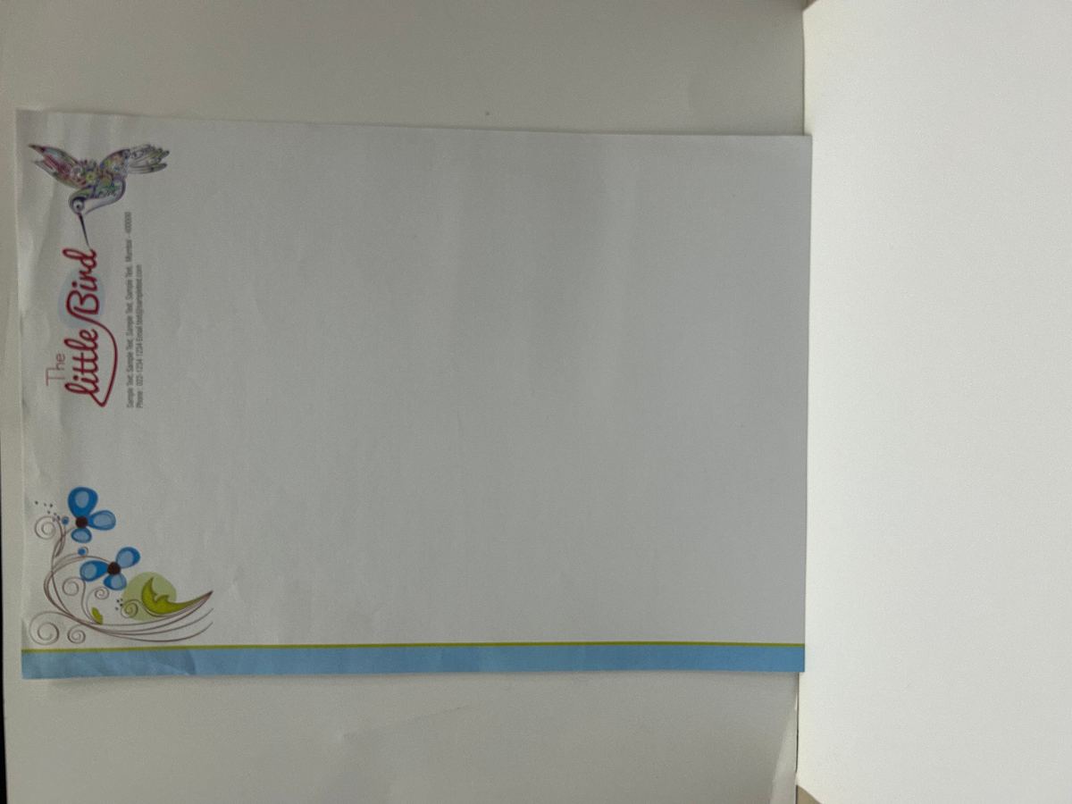 Boutique Letterhead — The Little Bird