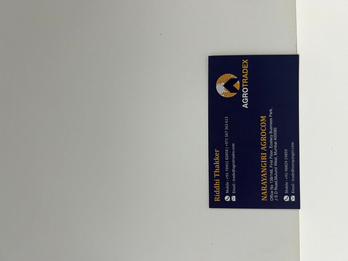 Trading Co. Visiting Card — Agrotradex