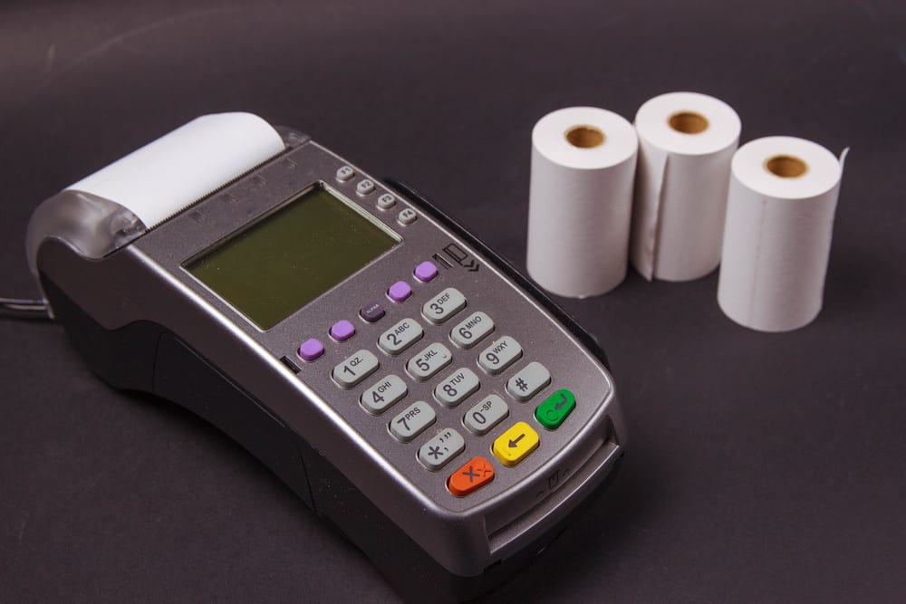 ATM card swipe machine rolls